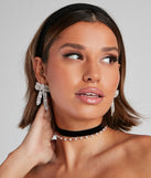 Chic Glamour Rhinestone Bow Earrings