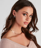 Luxe Radiance Rhinestone Ear Cuff Studs