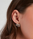 Luxe Radiance Rhinestone Ear Cuff Studs