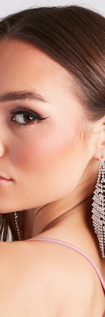 Drama Lover Rhinestone Chandelier Earrings