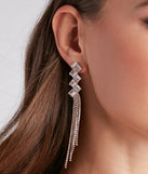 Elegant Trendsetter Cubic Zirconia Fringe Earrings