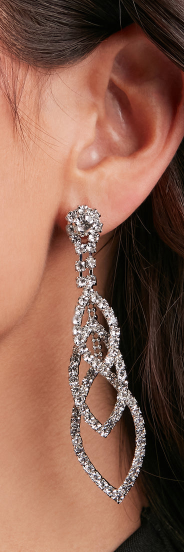 Gorgeous Radiance Rhinestone Duster Earrings