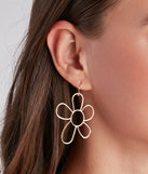 Such A Cutie Flower Drop Earrings is a fire pick to create 2023 festival outfits, concert dresses, outfits for raves, or to complete your best party outfits or clubwear!