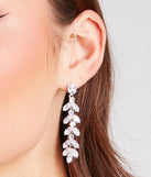 With So Chic Rhinestone Leaf Duster Earrings as your homecoming jewelry or accessories, your 2023 Homecoming dress look will be fire!