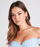 Livin' The Luxe Life Rhinestone Hoop Earrings