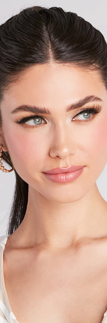 Walk The Vine Rhinestone Leaf Hoop Earrings