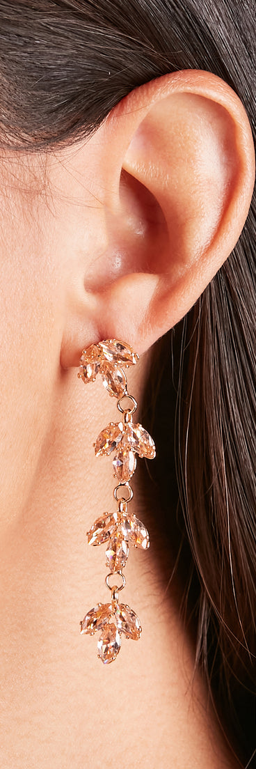 Bring On The Glitz Rhinestone Duster Earrings