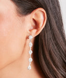 Floral Chic Rhinestone Pearl Duster Earrings