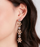 Ethereal Moment Flower Rhinestone Earrings