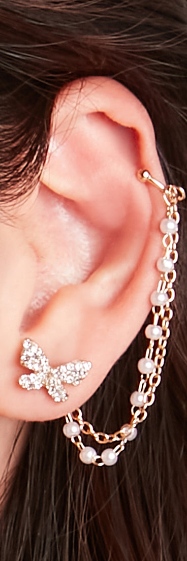 Catching Feels Butterfly Chain Earrings is a fire pick to create 2023 festival outfits, concert dresses, outfits for raves, or to complete your best party outfits or clubwear!