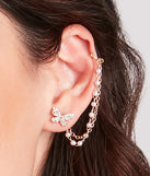 Catching Feels Butterfly Chain Earrings is a fire pick to create 2023 festival outfits, concert dresses, outfits for raves, or to complete your best party outfits or clubwear!