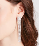 With Glamorous Night Rhinestone Fringe Earrings as your homecoming jewelry or accessories, your 2023 Homecoming dress look will be fire!