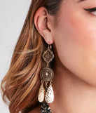 Desert Chic Detailed Drop Earrings is a fire pick to create 2023 festival outfits, concert dresses, outfits for raves, or to complete your best party outfits or clubwear!