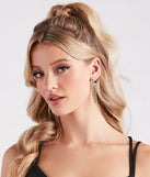 Glam Fave Flower Rhinestone Fringe Earrings