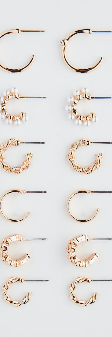 Casual Luxe Look Hoop Earrings Set is a fire pick to create 2023 festival outfits, concert dresses, outfits for raves, or to complete your best party outfits or clubwear!