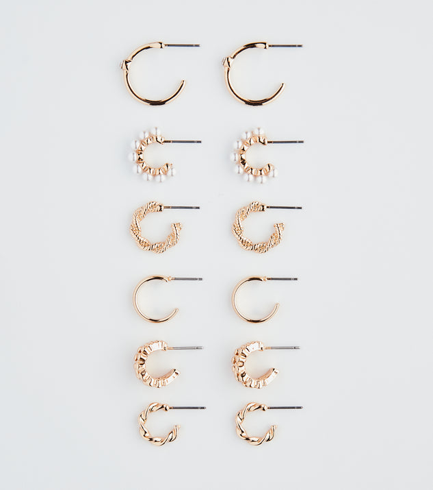 Casual Luxe Look Hoop Earrings Set is a fire pick to create 2023 festival outfits, concert dresses, outfits for raves, or to complete your best party outfits or clubwear!