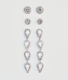 Elegant Staples Three-Pack Earrings Set