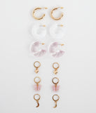 Hearts Align Six-Pack Earrings Set is a fire pick to create 2023 festival outfits, concert dresses, outfits for raves, or to complete your best party outfits or clubwear!