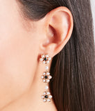 Prettiest Pick Pearl Flower Duster Earrings