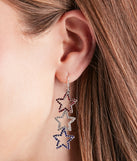 Glam Americana Rhinestone Star Duster Earrings