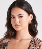 Twist And Stun Hoop Earrings