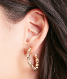Twist And Stun Hoop Earrings