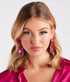 Gorgeous Glam Look Gemstone Chandelier Earrings