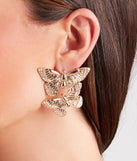 Go With The Glam Butterfly Statement Earrings