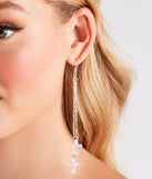 Trendy-Chic Cubic Zirconia Cross Charm Earrings