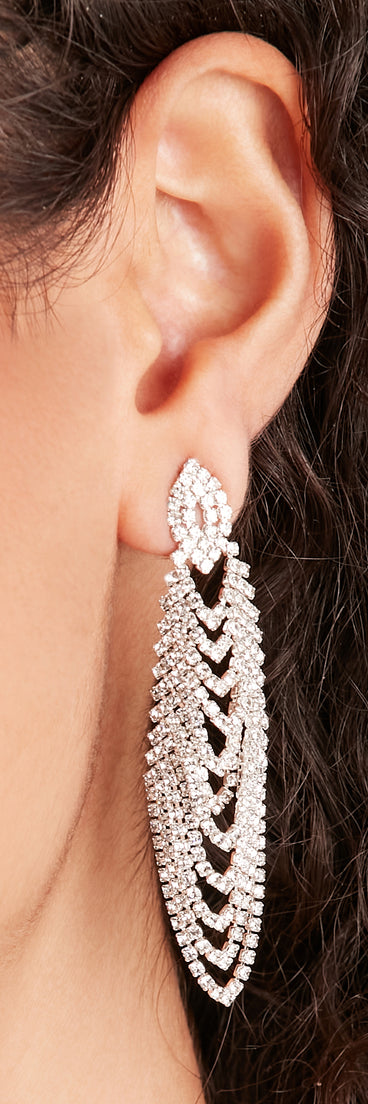 Elegance Served Rhinestone Chandelier Earrings