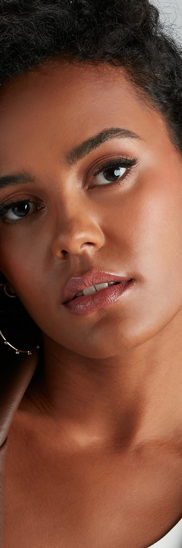 Subtle Chic Rhinestone Thin Hoop Earrings