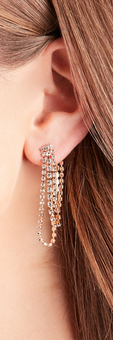 Dainty Radiant Rhinestone Front-To-Back Earrings