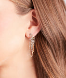 Dainty Radiant Rhinestone Front-To-Back Earrings