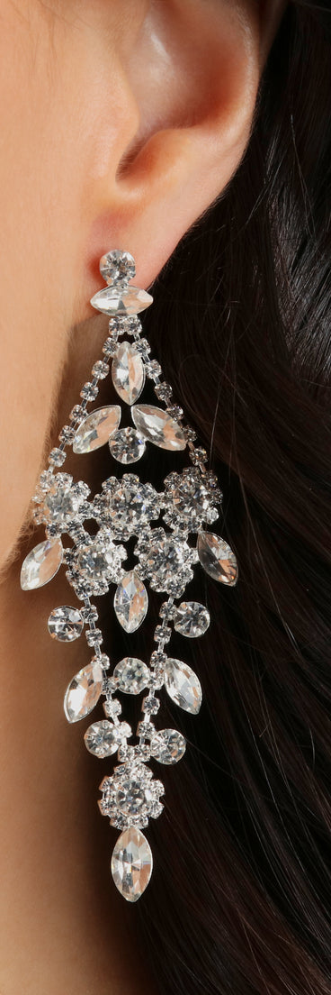 Elegant Radiance Rhinestone Chandelier Earrings