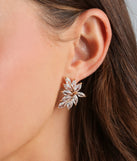 Enchanting Elegance Cubic Zirconia Cluster Stud Earrings