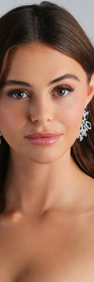 Elegant Vibes Gemstone Leaf Drop Earrings