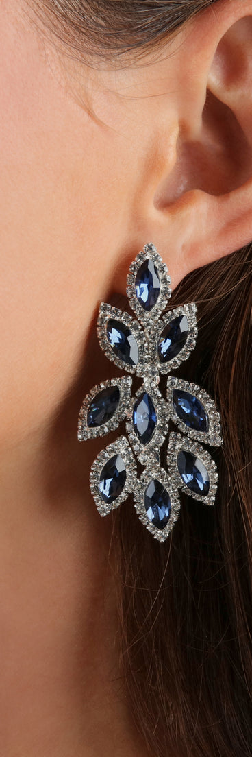 Elegant Vibes Gemstone Leaf Drop Earrings