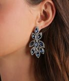 Elegant Vibes Gemstone Leaf Drop Earrings
