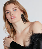 Gorgeous Statement Rhinestone Draped Earrings