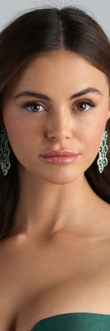 Amp Up The Drama Gemstone Duster Earrings