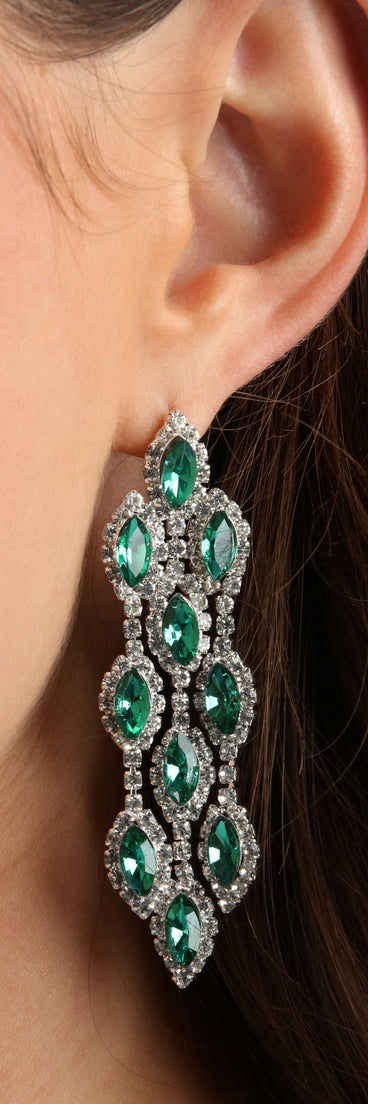 Amp Up The Drama Gemstone Duster Earrings