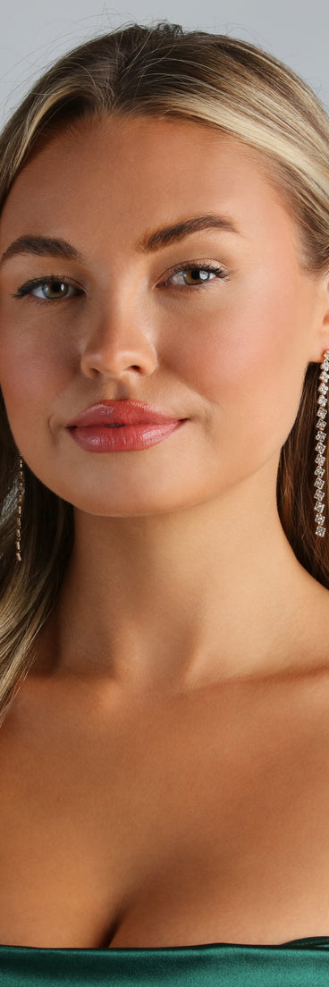 Dainty Luxe Rhinestone Drop Earrings