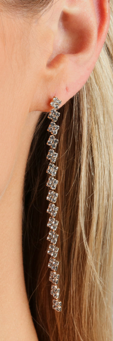 Dainty Luxe Rhinestone Drop Earrings