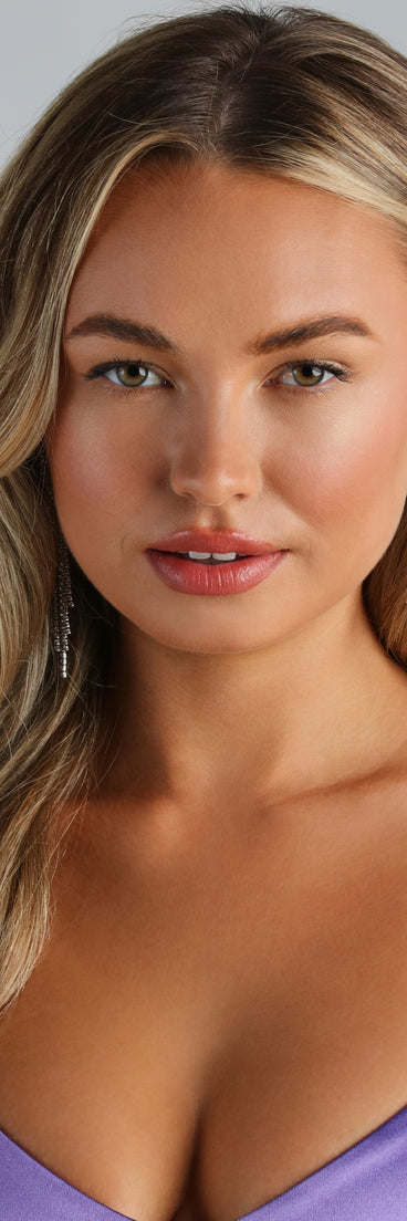 Waltz With Luxe Rhinestone Fringe Earrings