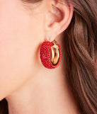 Endless Glamour Small Rhinestone Hoop Earrings