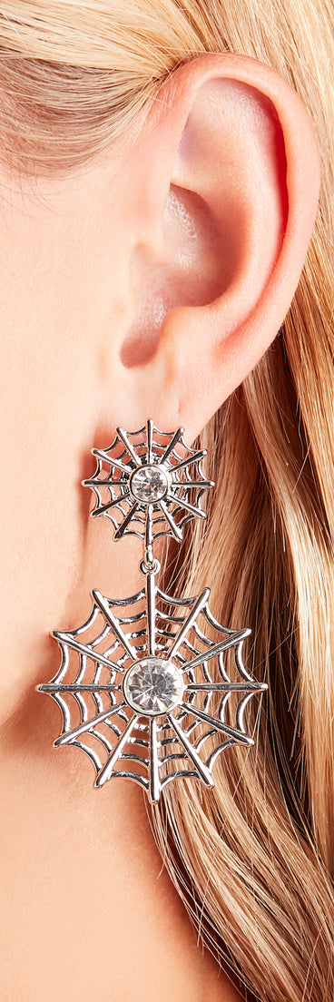 Spooky Flair Spider Web Earrings
