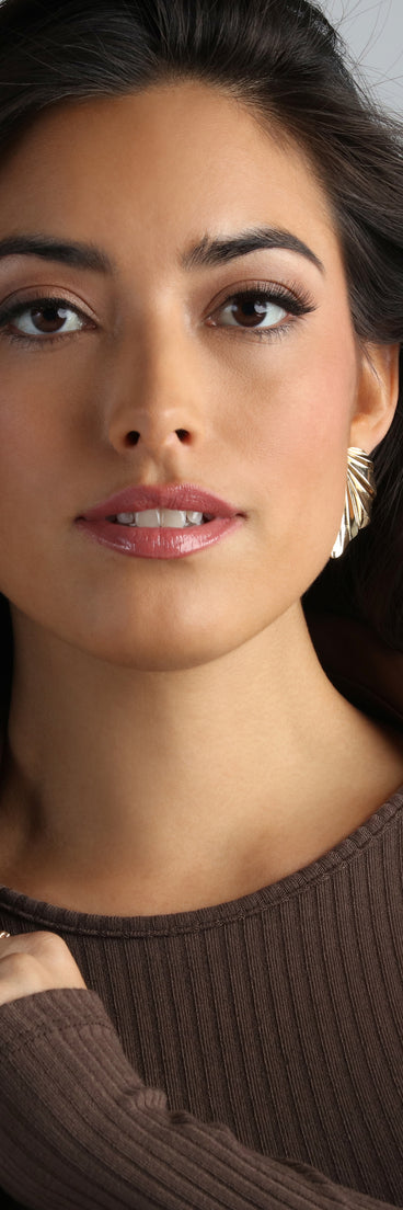 Elevated Details Scalloped Fan Earrings