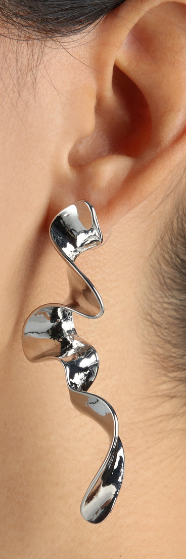 Add Some Drama Spiral Drop Earrings
