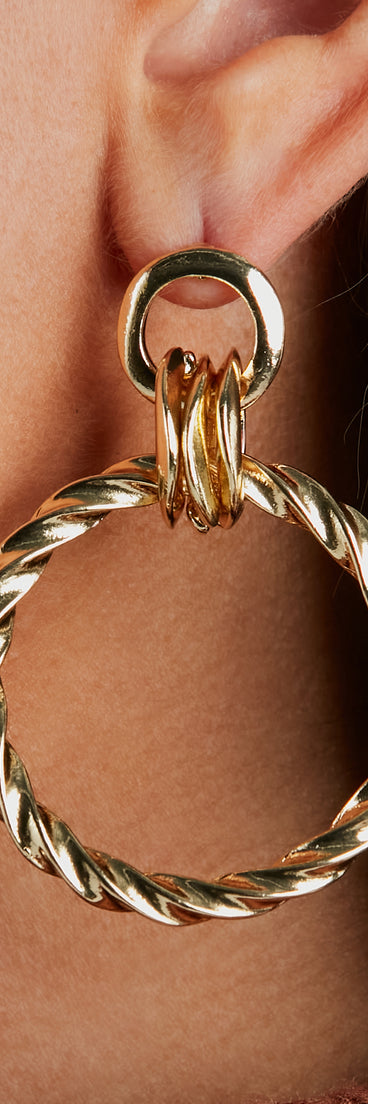 Stunningly Twisted Hoop Earrings