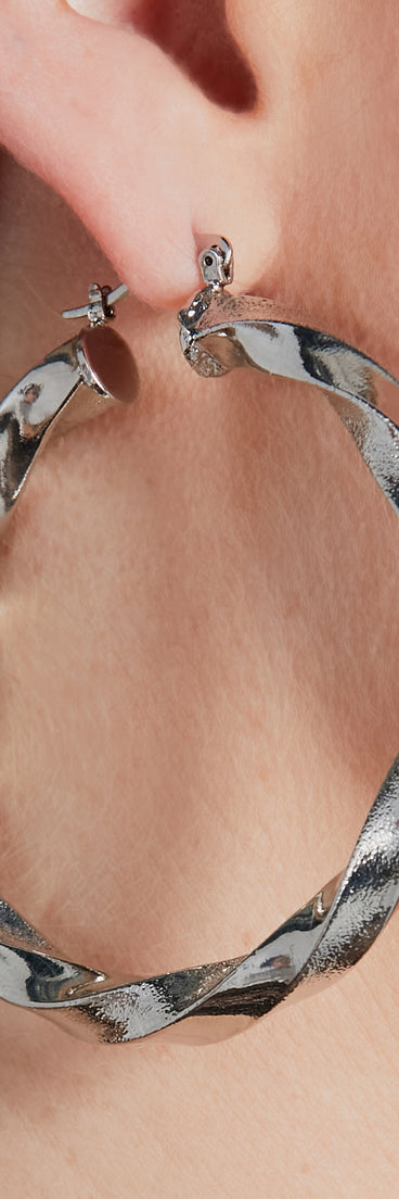 All Fun And Games Braided Hoop Earrings